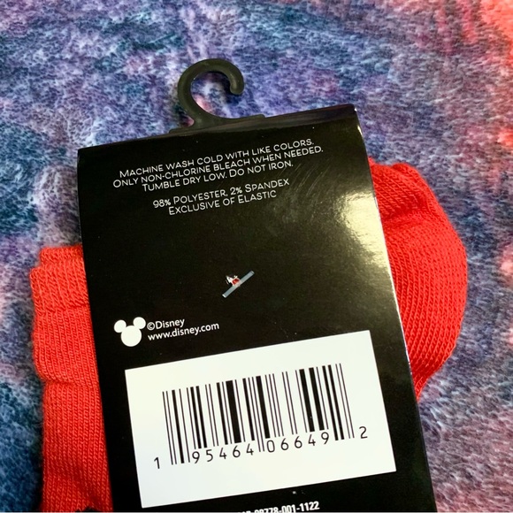 💜 Red Mickey Mouse No Show Socks - NWT - Picture 8 of 8